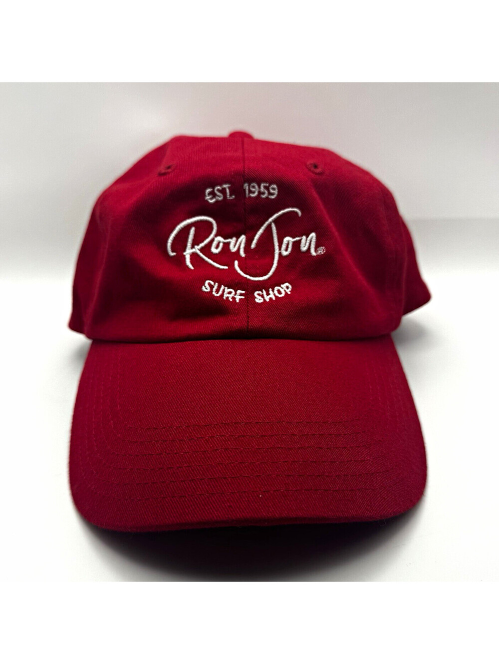 Ron Jon Surf Shop Est 1959 Red Dad Hat Embroidered Cotton Adjustable Cap OSFM